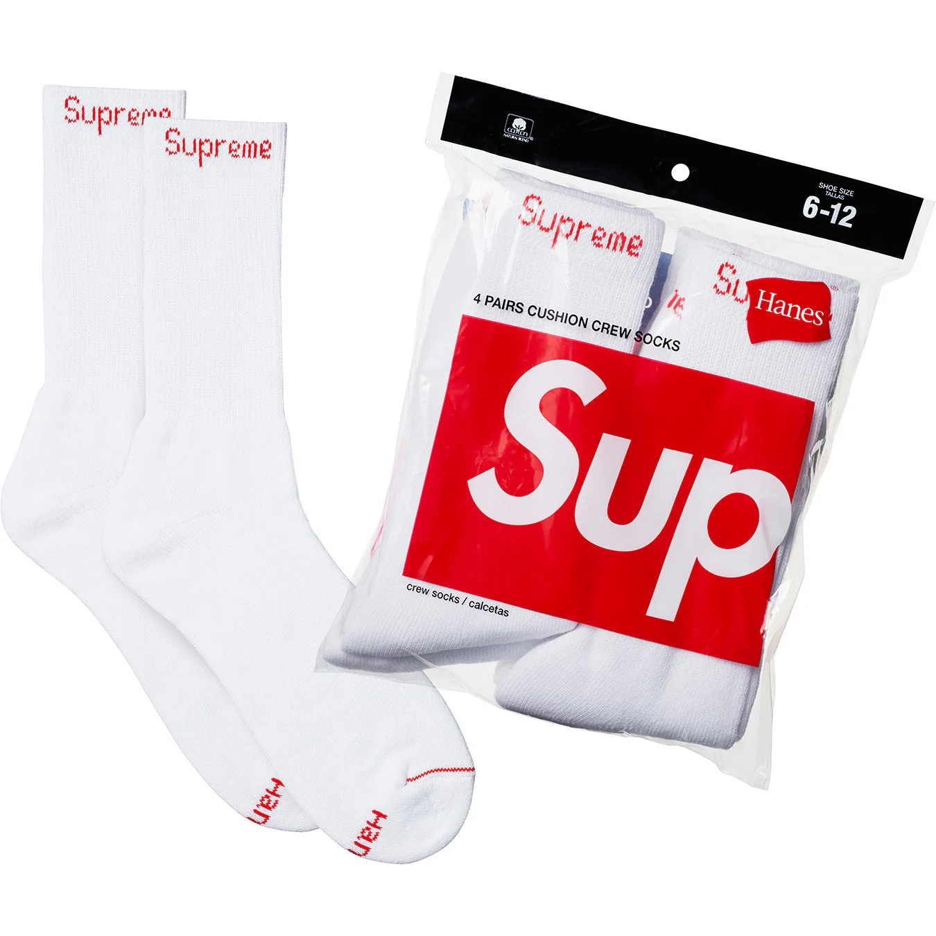 Supreme®/Hanes® Crew Socks (4 Pack) view 6